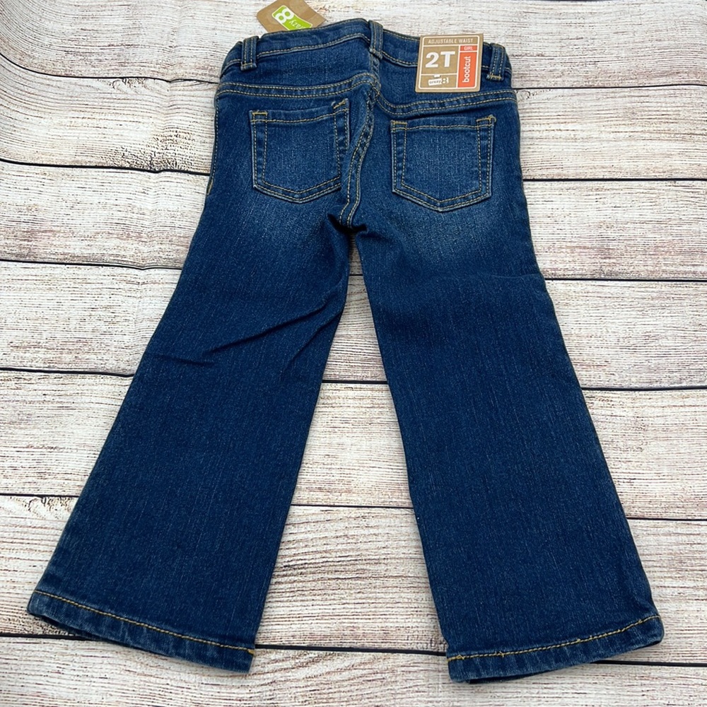 Crazy 8 Blue Jeans Adjustable Waist Bootcut Sz 2T - Picture 2 of 5